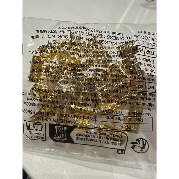 40 Pcs Gold Hair Jewelry Braids Dreadlocks Metal Rings Cuffs Clips - Picture 4 of 4